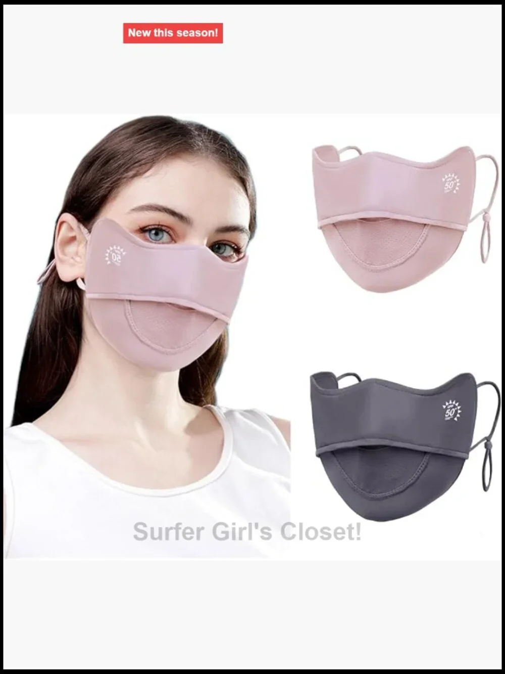 UV Face Mask, Cooling Breathable Sun Cover for Outdoors, Washable Reusable